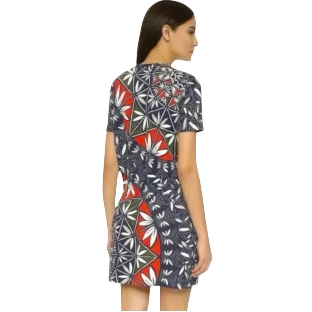 TORY BURCH Acoma Pottery Pima Cotton Drawstring Mini Dress Size Small — TEMPTING